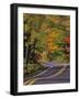 Canopy of Autumn Color over Highway 41, Copper Harbor, Michigan, USA-Chuck Haney-Framed Photographic Print