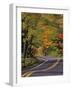 Canopy of Autumn Color over Highway 41, Copper Harbor, Michigan, USA-Chuck Haney-Framed Photographic Print