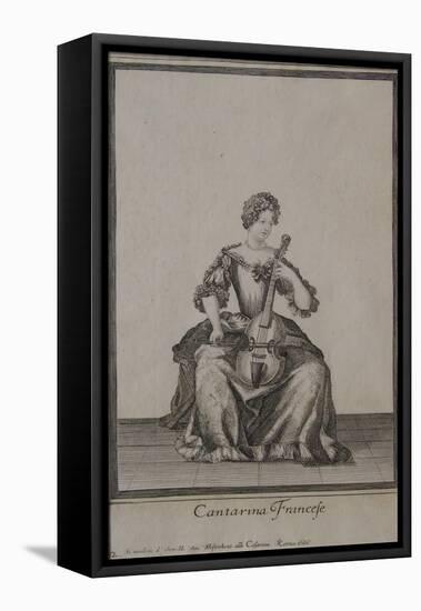 Cantarina Francese, Rome, 1686-Arnold van Westerhout-Framed Stretched Canvas