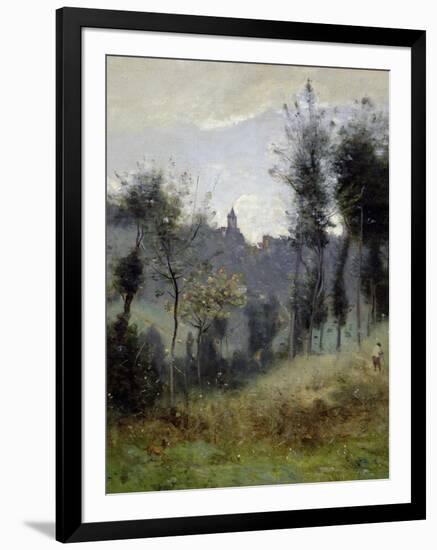 Canteleu Near Rouen-Jean-Baptiste-Camille Corot-Framed Premium Giclee Print