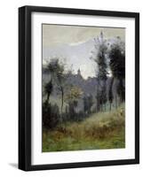 Canteleu Near Rouen-Jean-Baptiste-Camille Corot-Framed Giclee Print