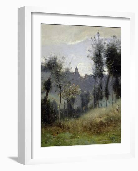 Canteleu Near Rouen-Jean-Baptiste-Camille Corot-Framed Giclee Print