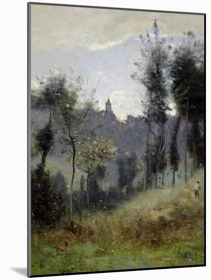 Canteleu Near Rouen-Jean-Baptiste-Camille Corot-Mounted Giclee Print