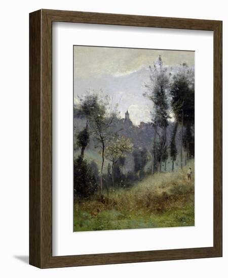 Canteleu Near Rouen-Jean-Baptiste-Camille Corot-Framed Premium Giclee Print