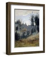 Canteleu près de Rouen-Jean-Baptiste-Camille Corot-Framed Giclee Print