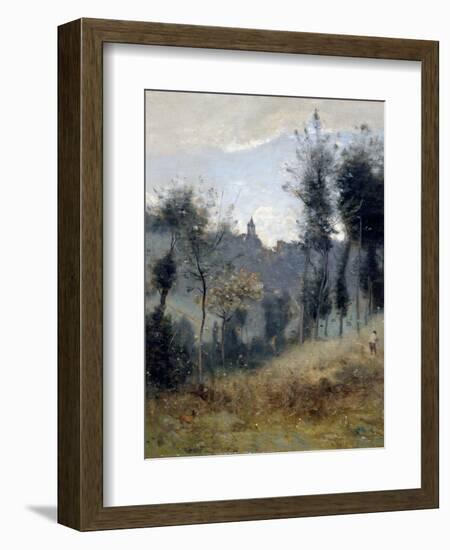 Canteleu près de Rouen-Jean-Baptiste-Camille Corot-Framed Giclee Print