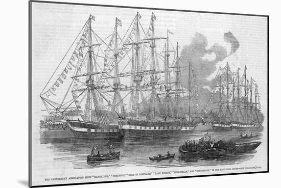 Canterbury Association Ships-null-Mounted Art Print