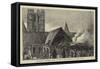 Canterbury Cathedral after the Recent Fire, Showing the Portion Burnt-Henry William Brewer-Framed Stretched Canvas