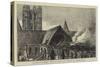 Canterbury Cathedral after the Recent Fire, Showing the Portion Burnt-Henry William Brewer-Stretched Canvas