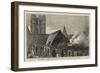 Canterbury Cathedral after the Recent Fire, Showing the Portion Burnt-Henry William Brewer-Framed Giclee Print