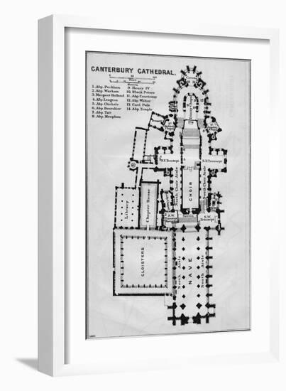 'Canterbury Cathedral', c20th Century-John Bartholomew-Framed Giclee Print