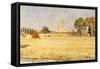 Canterbury Cathedral from the Meadows, 1894-Walter Crane-Framed Stretched Canvas