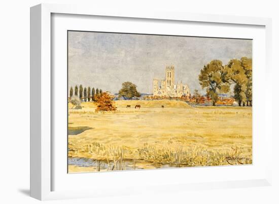 Canterbury Cathedral from the Meadows, 1894-Walter Crane-Framed Giclee Print