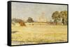 Canterbury Cathedral from the Meadows-Walter Crane-Framed Stretched Canvas