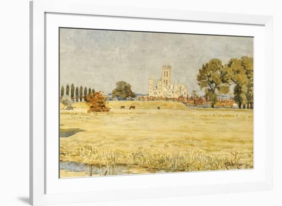 Canterbury Cathedral from the Meadows-Walter Crane-Framed Giclee Print