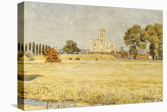 Canterbury Cathedral from the Meadows-Walter Crane-Stretched Canvas