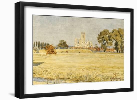 Canterbury Cathedral from the Meadows-Walter Crane-Framed Giclee Print