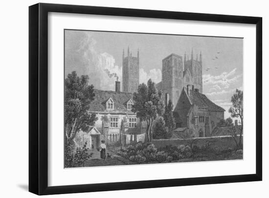 'Canterbury Cathedral. Kent', c1831-Henry Adlard-Framed Giclee Print