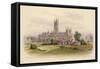 Canterbury Cathedral: Viewed from across the Fields-null-Framed Stretched Canvas