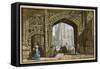Canterbury Cathedral-Louise J. Rayner-Framed Stretched Canvas