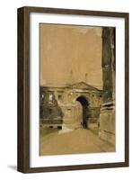 Canterbury Gate, Christ Church, Oxford-William Nicholson-Framed Giclee Print