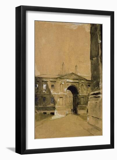 Canterbury Gate, Christ Church, Oxford-William Nicholson-Framed Giclee Print