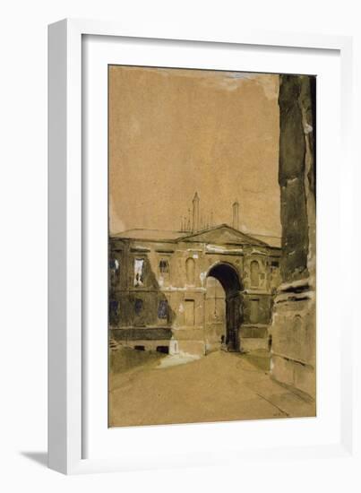 Canterbury Gate, Christ Church, Oxford-William Nicholson-Framed Giclee Print