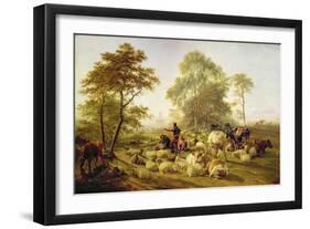 Canterbury Meadows, 1858-Thomas Sidney Cooper-Framed Giclee Print
