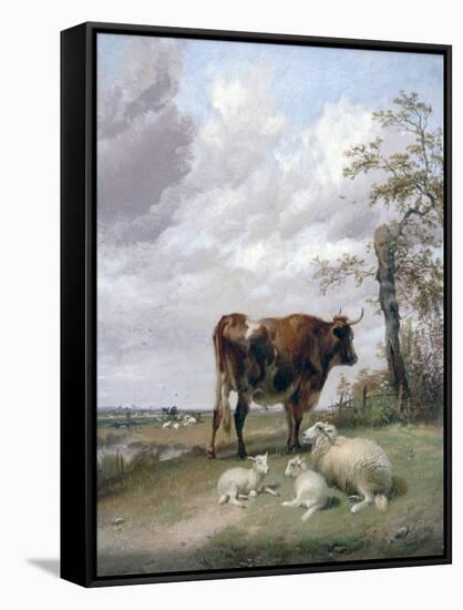 Canterbury Meadows, 19th Century-Thomas Sidney Cooper-Framed Stretched Canvas