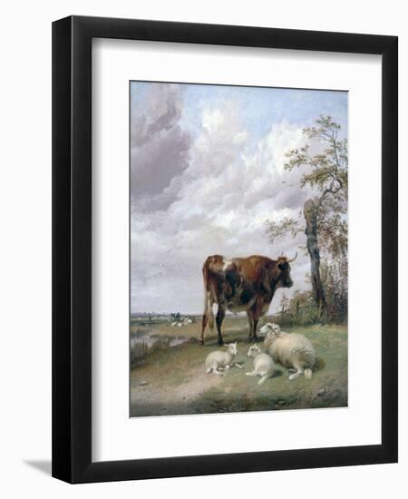 Canterbury Meadows, 19th Century-Thomas Sidney Cooper-Framed Giclee Print