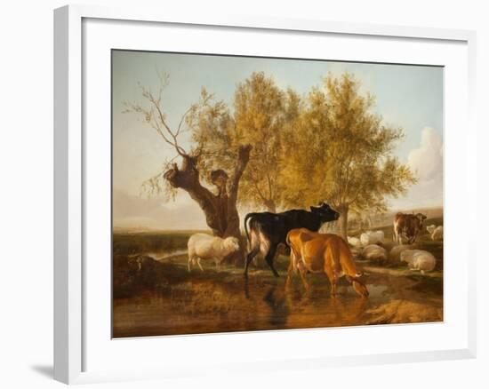 Canterbury Meadows, Evening-Thomas Sidney Cooper-Framed Giclee Print