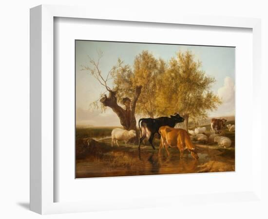 Canterbury Meadows, Evening-Thomas Sidney Cooper-Framed Giclee Print