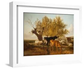 Canterbury Meadows, Evening-Thomas Sidney Cooper-Framed Giclee Print