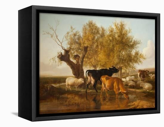 Canterbury Meadows, Evening-Thomas Sidney Cooper-Framed Stretched Canvas