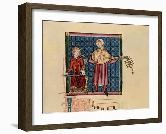 Cantigas De Santa Maria -Codice De Los Musicos, Rabel Y Laud Arabigo-Alfonso X-Framed Giclee Print