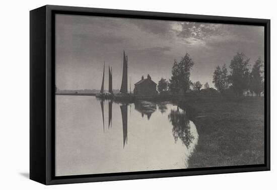 Cantley-Wherries Waiting for the Turn of the tide ( esquifs attendant le  retour de la marée)-Peter Henry Emerson-Framed Stretched Canvas