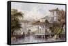 Canton Merchant House-Thomas Allom-Framed Stretched Canvas