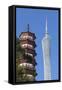 Canton Tower and Chigang Pagoda, Tianhe, Guangzhou, Guangdong, China-Ian Trower-Framed Stretched Canvas