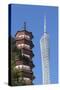 Canton Tower and Chigang Pagoda, Tianhe, Guangzhou, Guangdong, China-Ian Trower-Stretched Canvas