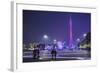 Canton Tower at Dusk, Guangzhou, Guangdong, China-Ian Trower-Framed Photographic Print