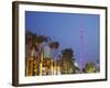 Canton Tower at Dusk, Haizhu District, Guangzhou, Guangdong Province, China-Ian Trower-Framed Photographic Print