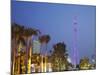 Canton Tower at Dusk, Haizhu District, Guangzhou, Guangdong Province, China-Ian Trower-Mounted Photographic Print