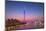 Canton Tower at sunset, Tianhe, Guangzhou, Guangdong, China-Ian Trower-Mounted Photographic Print