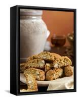 Cantuccini, Tuscan Biscuits with Hazelnuts and Almonds, Tuscany, Italy, Europe-Tondini Nico-Framed Stretched Canvas