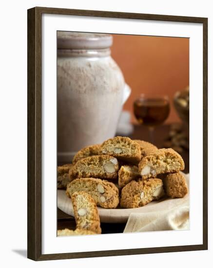 Cantuccini, Tuscan Biscuits with Hazelnuts and Almonds, Tuscany, Italy, Europe-Tondini Nico-Framed Photographic Print