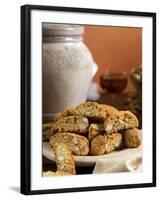 Cantuccini, Tuscan Biscuits with Hazelnuts and Almonds, Tuscany, Italy, Europe-Tondini Nico-Framed Photographic Print