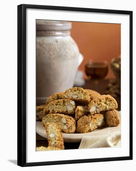 Cantuccini, Tuscan Biscuits with Hazelnuts and Almonds, Tuscany, Italy, Europe-Tondini Nico-Framed Photographic Print