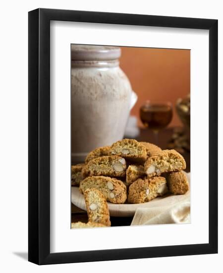 Cantuccini, Tuscan Biscuits with Hazelnuts and Almonds, Tuscany, Italy, Europe-Tondini Nico-Framed Photographic Print