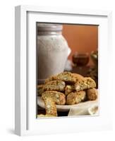 Cantuccini, Tuscan Biscuits with Hazelnuts and Almonds, Tuscany, Italy, Europe-Tondini Nico-Framed Photographic Print