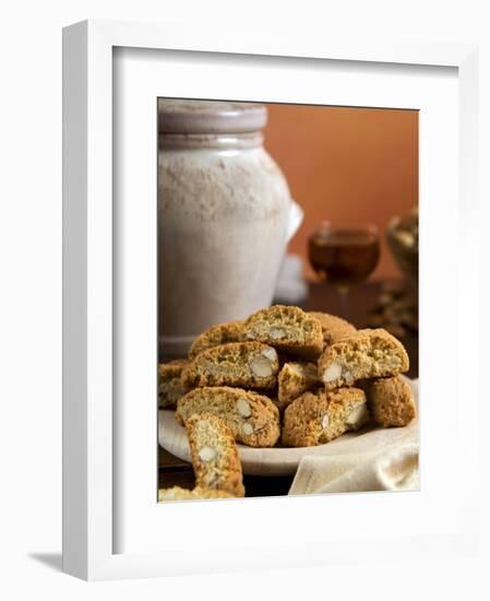 Cantuccini, Tuscan Biscuits with Hazelnuts and Almonds, Tuscany, Italy, Europe-Tondini Nico-Framed Photographic Print